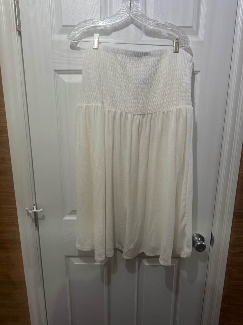 torrid White Smocked Coverup/Robe